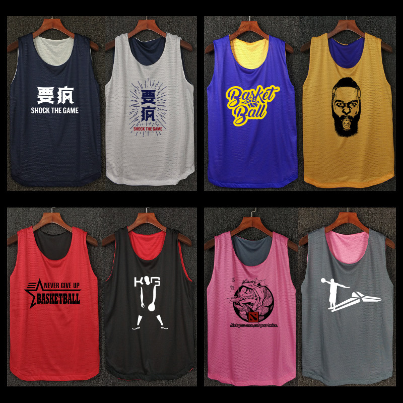 Double Sided Basketball Suit Suit Men And Women Adults Children Basketball Clothes Custom Basketball Vest Competition Training Team To Buy