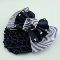 Professional floral headdress nurse hair card Korean hairclip net bag hair accessories headgear stewardess hotel Bank supplies