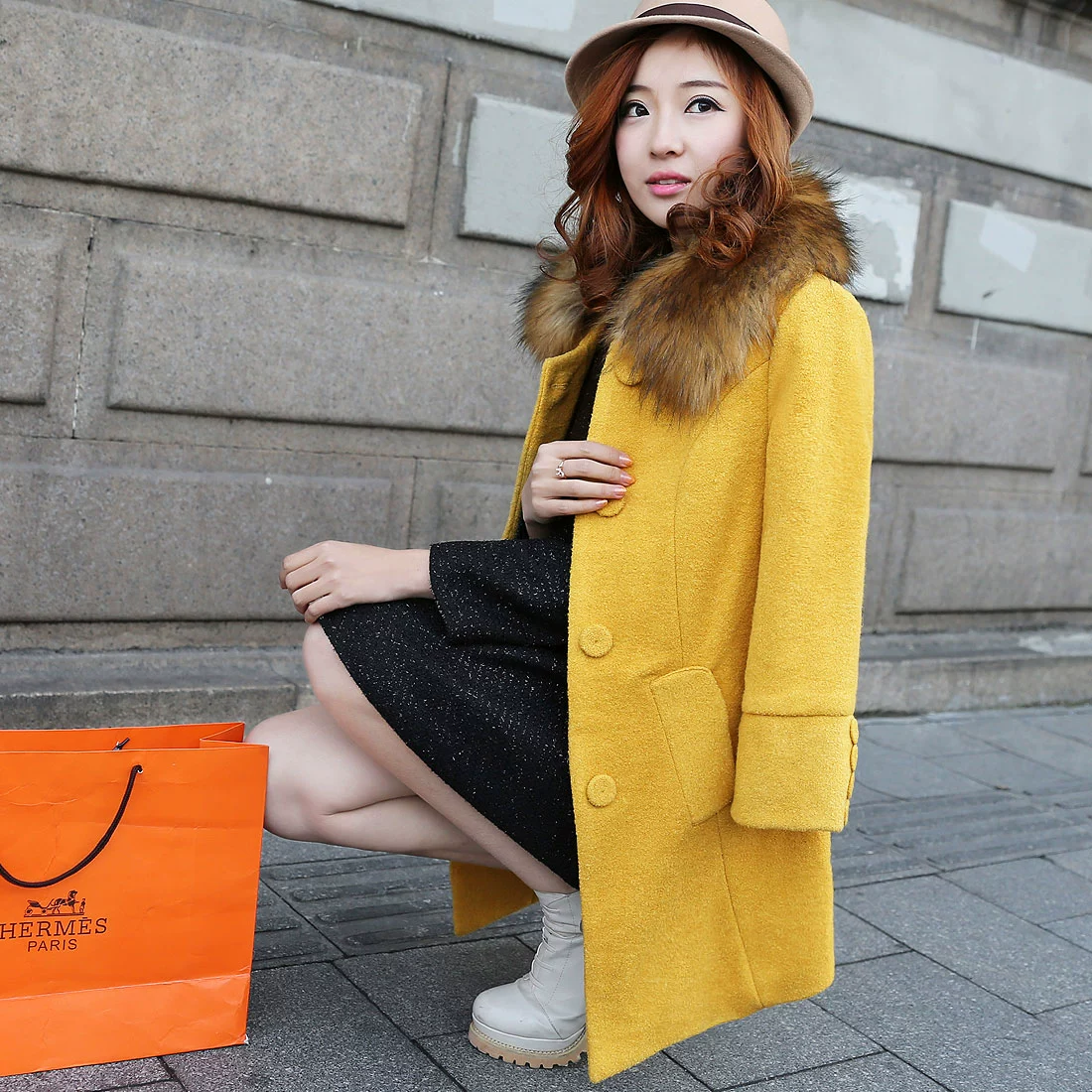 Giải phóng mặt bằng phong cách mới Áo len Hàn Quốc cho mùa thu / mùa đông Áo len mỏng dài cho nữ - Trung bình và dài Coat