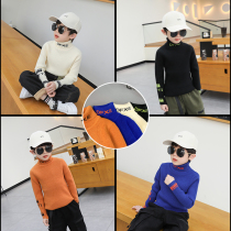Fan Mi grain boys turtleneck sweater childrens base sweater tide 2020 new middle and big childrens foreign style warm thread coat
