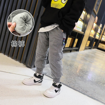 Childrens cotton pants wear boys and cotton thickened winter pants to keep warm