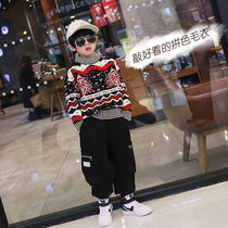 Boys sweater 2020 New thick warm childrens foreign-style knitwear for childrens sweater Korean version of Tide brand childrens clothing