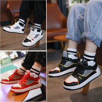 Childrens shoes boys sports shoes 2021 spring new Korean version of high Board Shoes childrens foreign fashion fashion shoes casual shoes