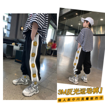  Boys  casual pants spring and autumn handsome childrens sports pants Korean spring 2021 new Zhongda childrens trendy brand childrens clothing
