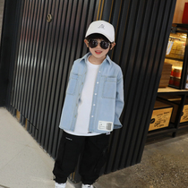 Childrens denim coat boy spring clothes 2021 New handsome Tide brand childrens clothing boys Korean casual top thin