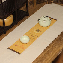 Bamboo printed tea mat small bamboo mat Japanese tea bamboo curtain creative Cup Cup Cup cushion Zen tea ceremony zero match