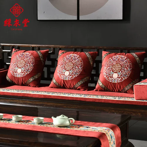 彩衣堂 Диван, подушка, нескользящая индивидуальная праздничнная ткань на четыре сезона из натурального дерева, 2022