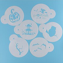 6pc Pumpkin Bat Halloween Stencils DIY Painting Template