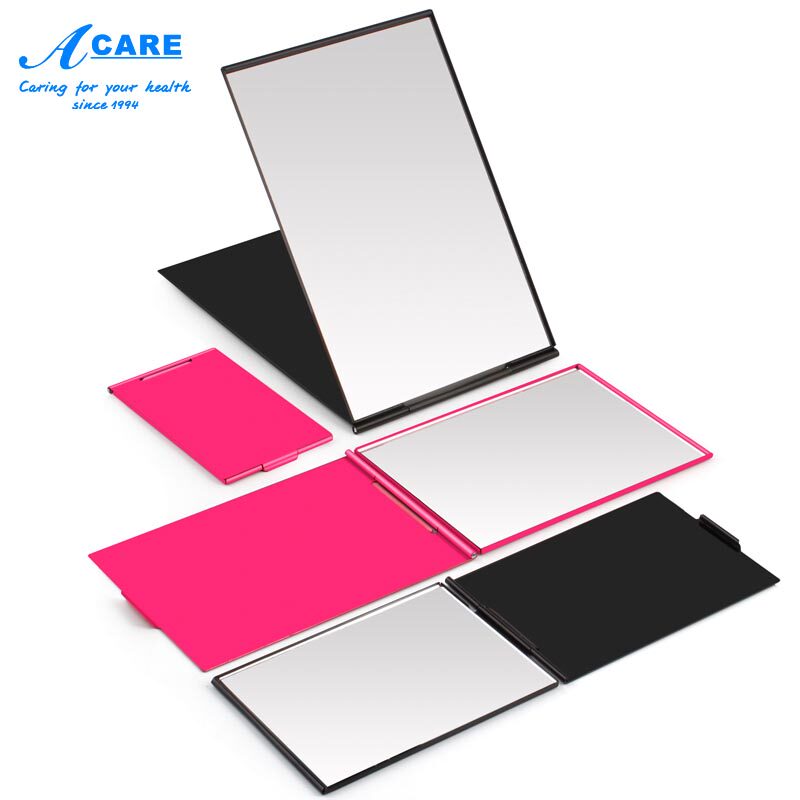 acare mini makeup small square mirror carry-on student girl desktop comb makeup beauty cute folding household