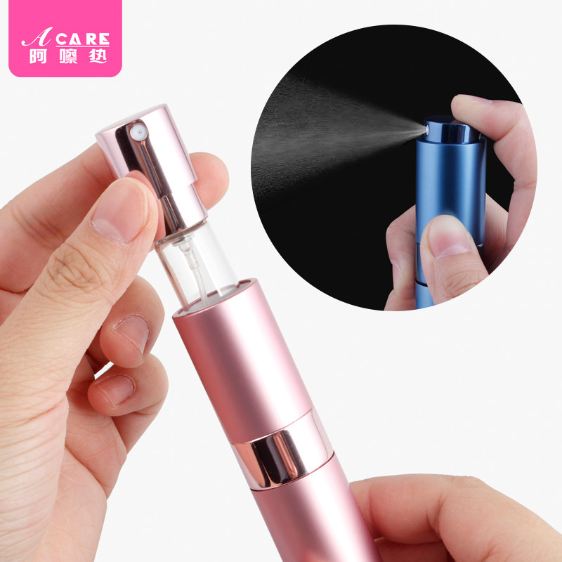 Perfume packing bottle rotating press spray bottle glass fine fog small sample portable mini-packing artifact