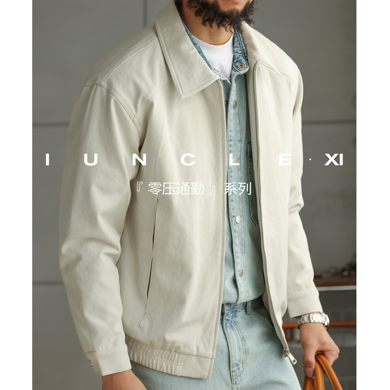 Iunclexi【Urban Light Travel】Lightweight Harrington Casual Jacket for Men, Autumn Business Commuter Coat Iunclexi【Urban Light Travel】Lightweight Harrington Casual Jacket for Men, Autumn Business Commuter Coat