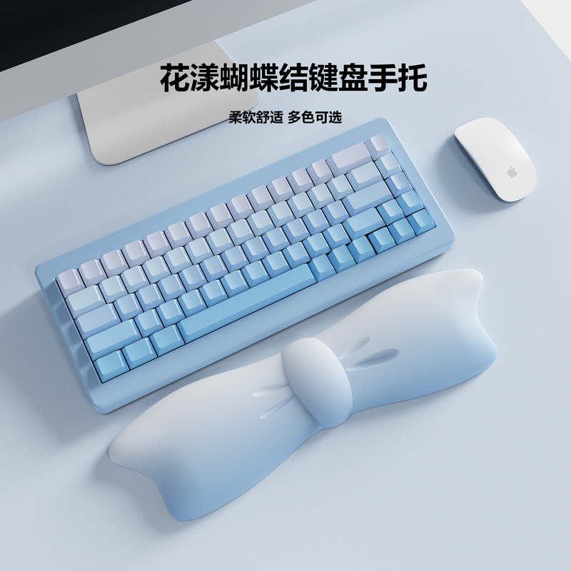 Cybjoy Floral Bow Keyboard Wrist Rest Wrist Pad Keyboard Pad Wrist Support Mouse Pad Wrist Protector Gift for Girls