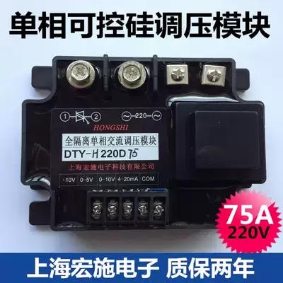 Fully isolated single-phase semiconductor control rectifier voltage regulating module 75A DTY-H220D75 Shanghai Hongshi electronic warranty two years