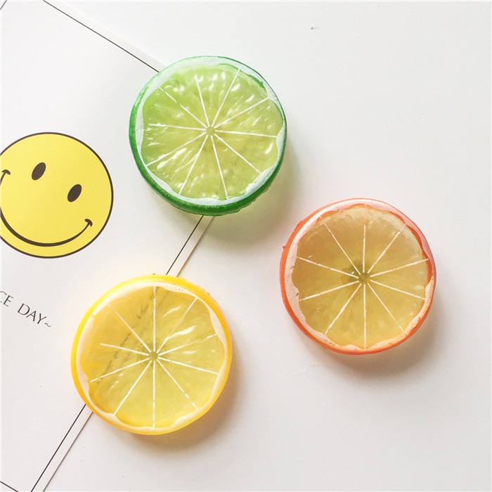 Cute little fresh summer fruit slice fridge with home adornments fridge decorations Magnetic patch lemon slices thick