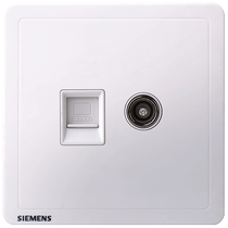 Siemens TV computer socket panel Zhidian white 86 type household concealed digital TV network cable socket