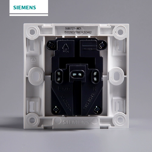 Siemens Switch Spocket Smart Series White 86 -тип домашняя стена пять -отверстие панель 16A темная установка Одиночная двойная