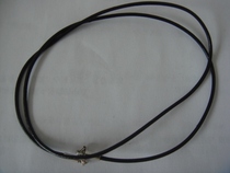 Cowhide Bracelet 925 sterling silver interface 2mm diameter 53cm long spot a physical shot