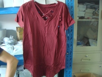 Womens cotton short-sleeved round neck shirt spot 2 physical shooting clearance loss for 16 yuan