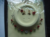 67 yuan womens fashion necklace earrings a set of spot physical shooting clearance loss discount sale