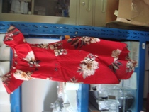 Printed big lace dress a L-size spot physical shooting clearance loss of 23 yuan