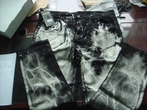 Trend Men Personality Wolf Head 3D Pattern Printed Jeans Youth Nightclub Colorful Ploy Pants Big Code 