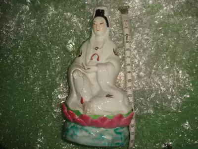 Jingdezhen cultural leather old factory goods sculpture porcelain factory genuine meditation Guanyin 567 porcelain overseas return porcelain