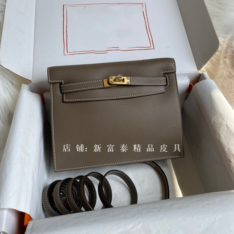 New Kelly Bag Danse Dance Bag Women's Hand-Stitched Wax Thread Ever Leather Single Shoulder Crossbody Women's Bag Backpack