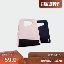 NOL simple environmental protection insulation waterproof tote bag Bento bag Canvas lunch box bag Bento bag hand carry mommy bag