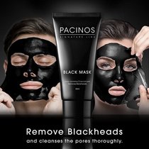 PACINOS BLACK MASK to BLACK head MASK men and women tear pull BLACK MASK remove BLACK head barbershop