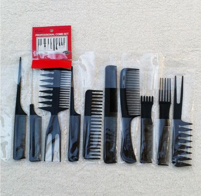 DOPEbarber barber shop hair comb 10 pack oil hair comb suit