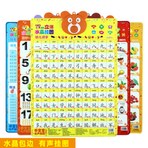 Good baby wrapped audio wall chart for young children to recognize words early education pinyin pronunciation English alphabet knowing artifact card