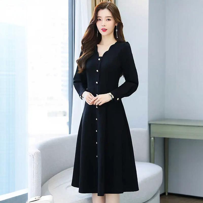 Spring, Autumn and Winter Mid-Length Shirt Dress, Slimming, Tummy-Covering, Age-Reducing, Plus-Size Women's Clothing for Chubby Girls 150kg Dress Spring, Autumn and Winter Mid-Length Shirt Dress, Slimming, Tummy-Covering, Age-Reducing, Plus-Size Women's Clothing for Chubby Girls 150kg Dress