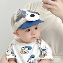 Baby hat Summer thin baby Duck Tongue Cap Cute Puppy Boy Baseball Cap Mesh Breathable Sunscreen Sun Shade