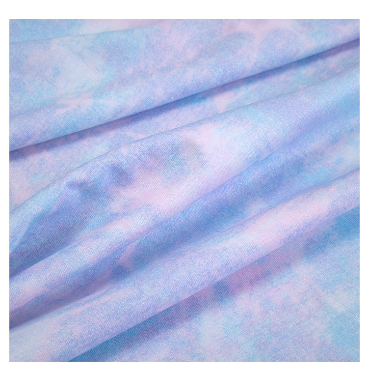 Starry tie-dyed cotton cotton màu váy đầm tay ngắn tay quần nền vải quần áo vải tự làm - Vải vải tự làm vải đông lạnh