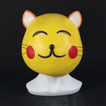 Cute Tricks Cat Headgear Mask Cos Funny Humor Cartoon Cartoon Cartoon Image Cat Cute live with stock