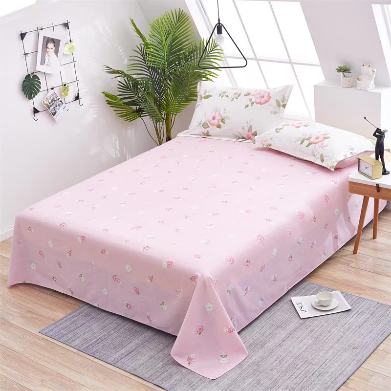 Một mảnh rắn màu giường lanh bông cotton đơn quilt đôi mùa hè sinh viên ký túc xá đơn giản thoáng khí rửa bông - Khăn trải giường