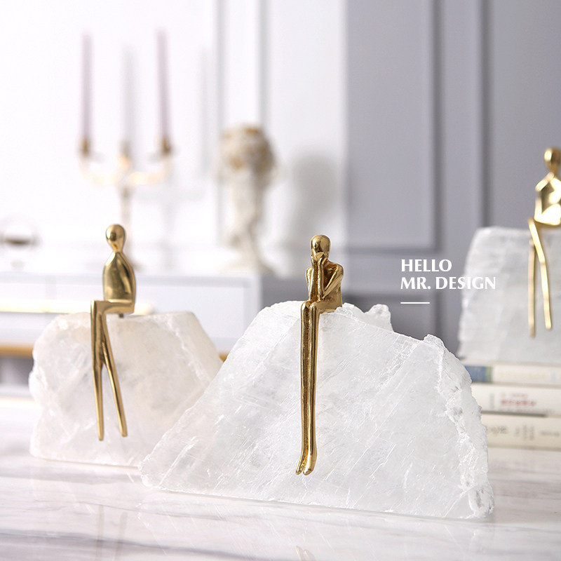 European Light Luxury Abstract Golden Little Man Swing Modern Simple Living Room Bedroom Personality Creative Room Decoration