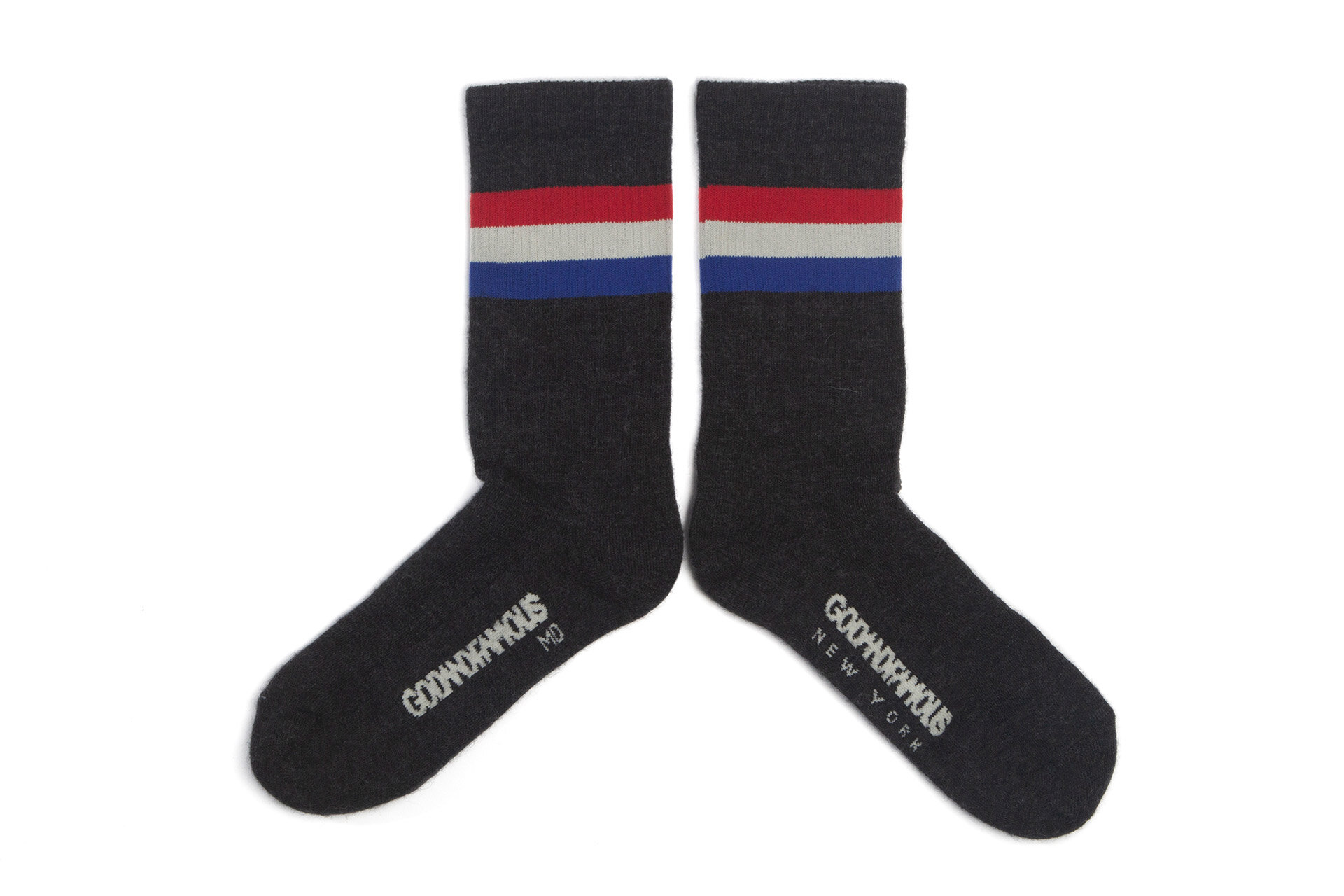 Godandfamous RWB MERINO SOCK-CHARCOAL Cycling Sports Socks