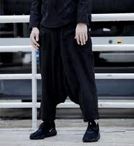 PUPIL TRAVEL 17AW FOG-T08 function custom fabric grid buckle wide feet crotch pants