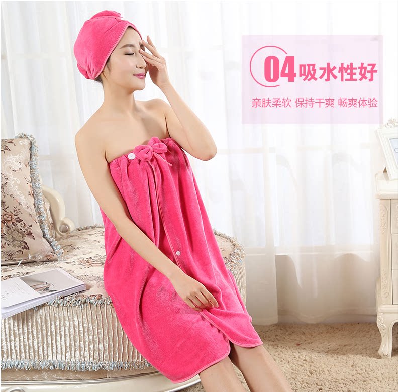 Summer bath towels for women's beauty salons are softer and absorbent than pure cotton. Adults can wear tube top bath skirts