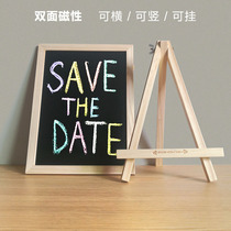 Desktop magnetic small blackboard Hanging bracket dual-use double-sided message board Small white board Bar stall advertising artifact