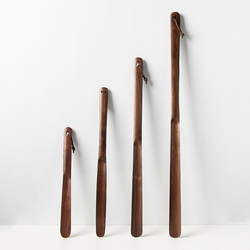 Wood imported North American black walnut shoehorn super long wear shoe artifact shoe lifter long handle solid wood shoehorn home