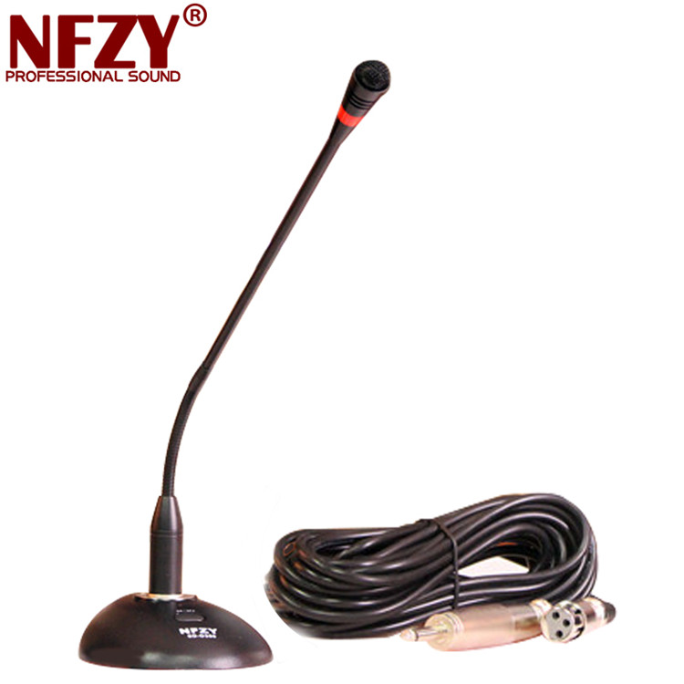 NFZY Cable Conference Microphone Googled Neck 48V Phantom Power Capacitor Desktop Desktop Microphone
