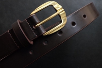 Handmade British clayton clayton horse reins through dyed brown belt Italian imported belt buckle 30mm