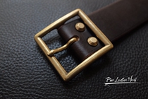 Handmade British deep coffee JF baker harness belt Stirrup leather belt Imported from Japan retro Japanese buckle