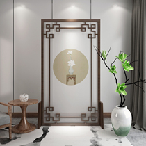 Customized screen partition living room solid wood bedroom to block home entrance door New Chinese mobile screen