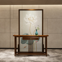 New Chinese Zen screen partition living room bedroom shelter home solid wood porch decoration small apartment mobile seat screen