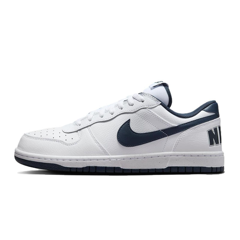 Nike Big Low White and Blue Shock-Absorbing and Wear-Resistant Low-Top Sneakers for Men and Women 355152-140