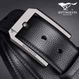 Septwolves, мужской ремень, высококлассная пряжка, кожаные штаны, из натуральной кожи, коллекция 2023, для мужчины среднего возраста