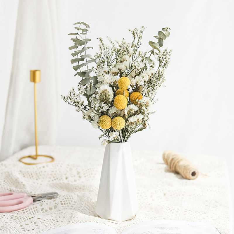 ins dry flower bouquet living-room pendulum in real flower air-dried Eugalie rose group Home Office Decorations